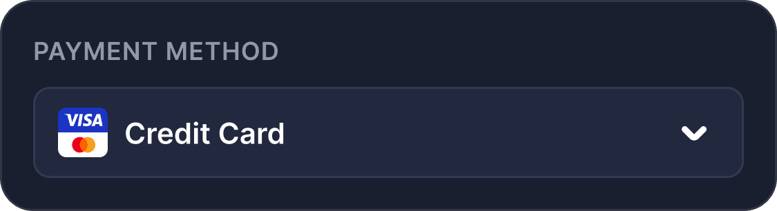 Select payment method