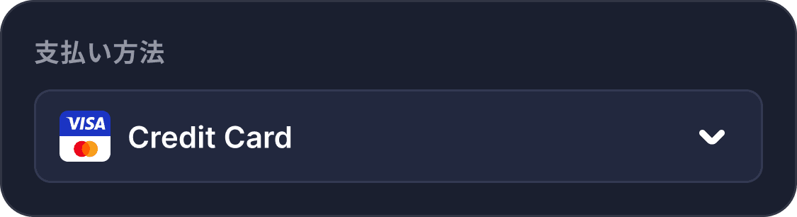 Select payment method