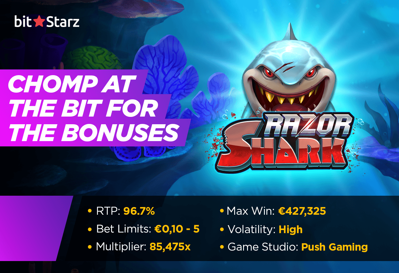 Swim-towards-blasting-bonuses-in-Razor-Shark-slot!