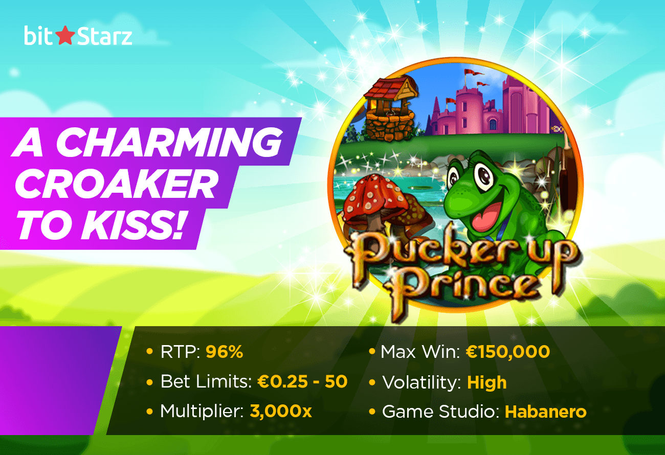Kiss-frogs-for-royal-rewards-in-Pucker-Up-Prince-slot