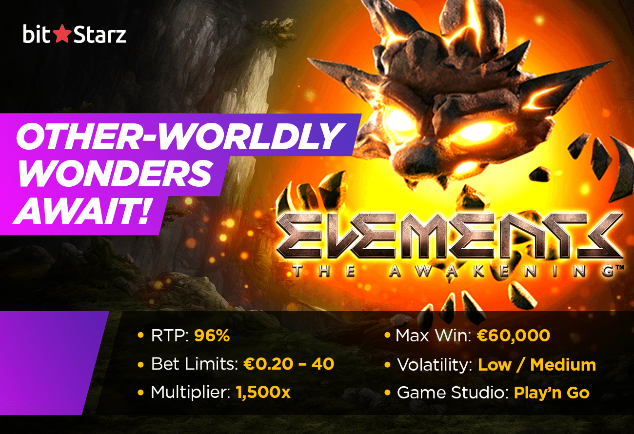 Blast off on a cosmic adventure in Elements: The Awakening slot!