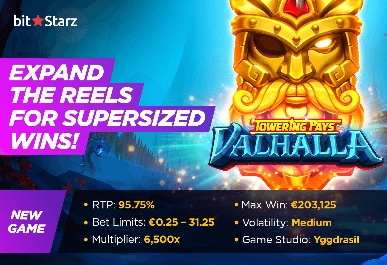 The wins grow faster than the reels in Towering Pays Valhalla slot!