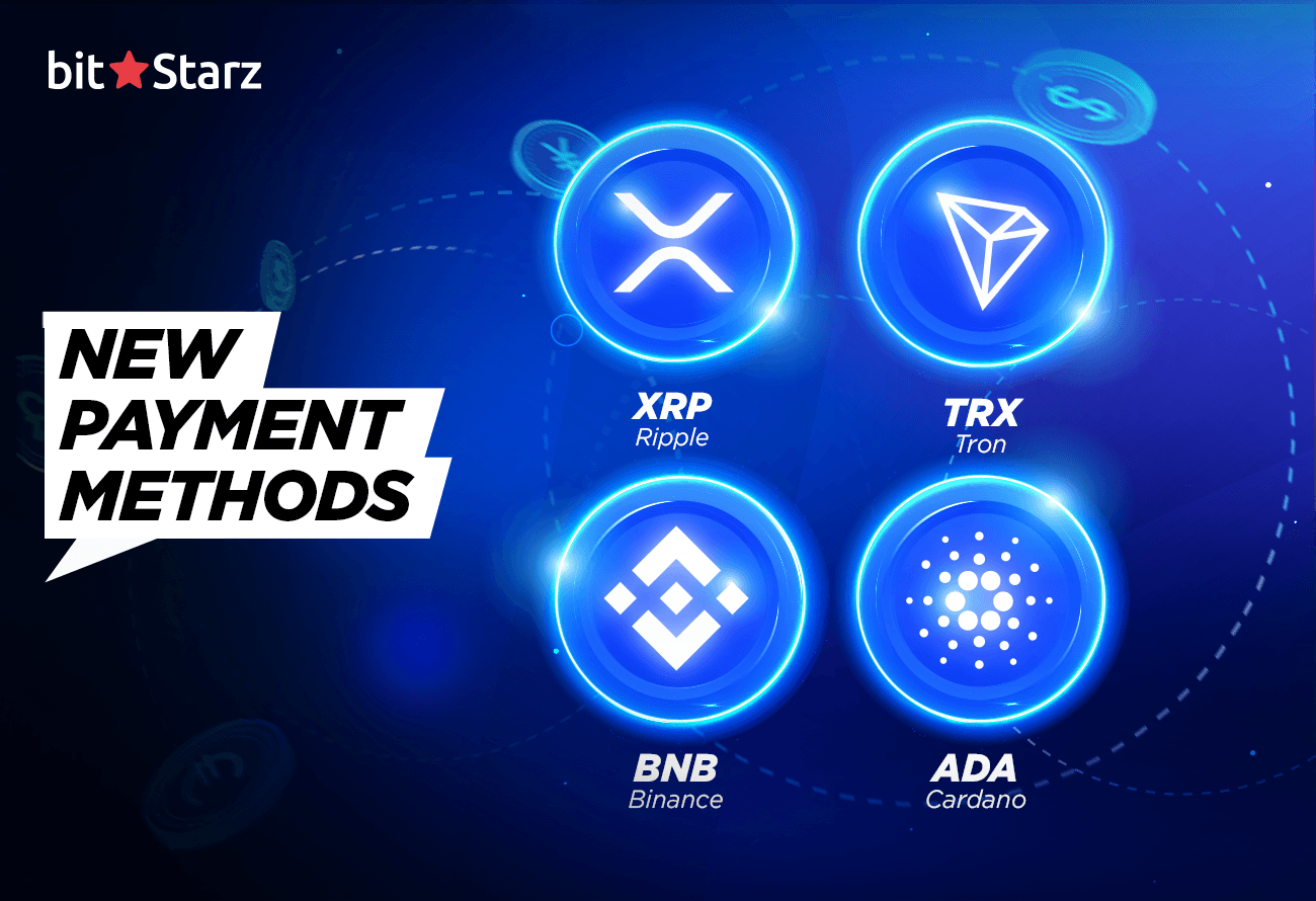 BitStarz-Now-Accepts-XRP,-TRX,-BNB,-and-ADA-Payments!