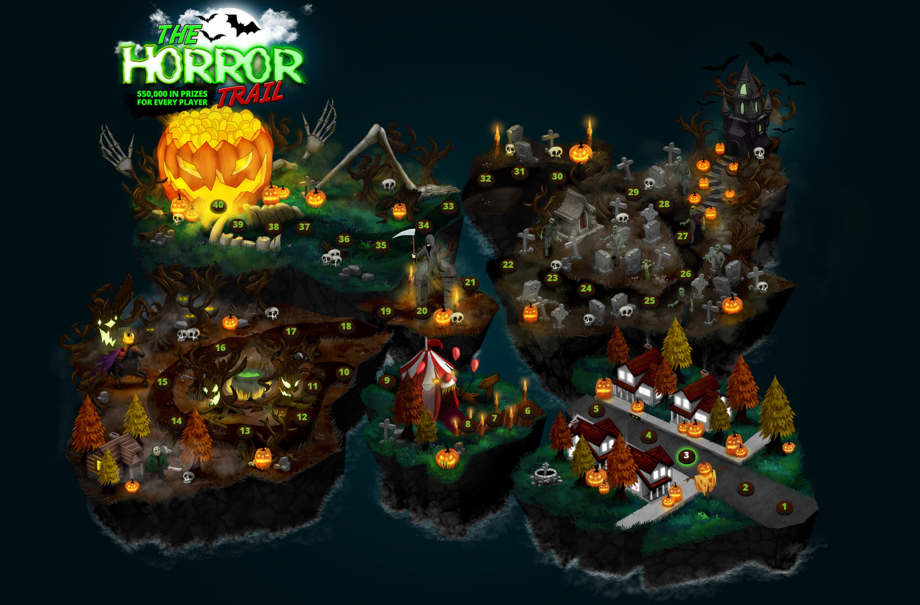 Horror Trail Casino Promotion Halloween Map