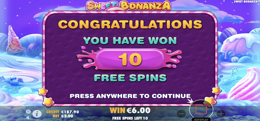 sweet bonanza freespins