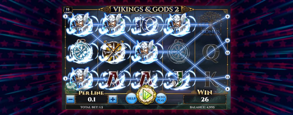 Battle Your Way to Victory in Vikings & Gods II 15 Lines6
