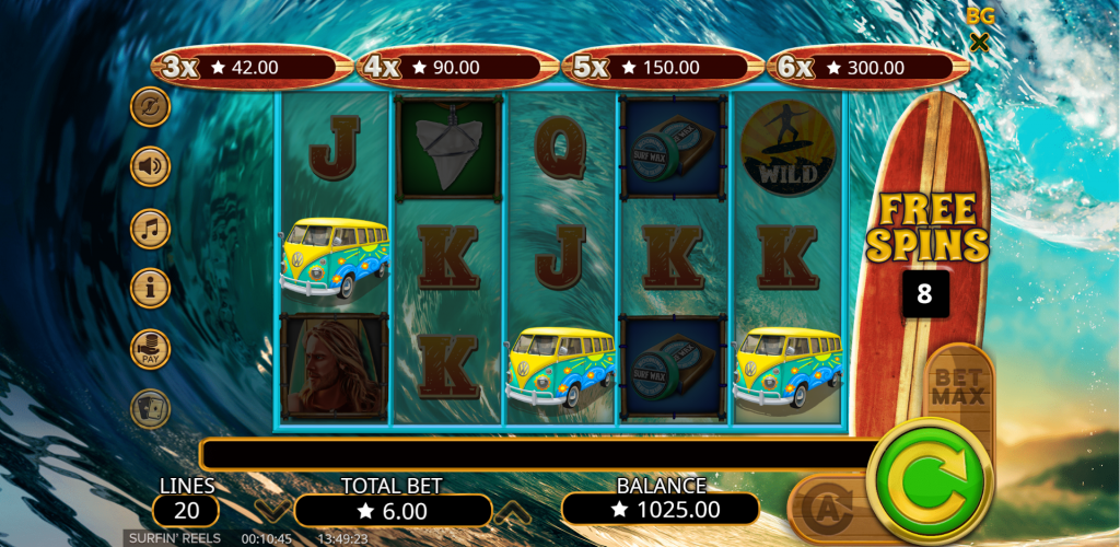 Surfin reels Free Spins