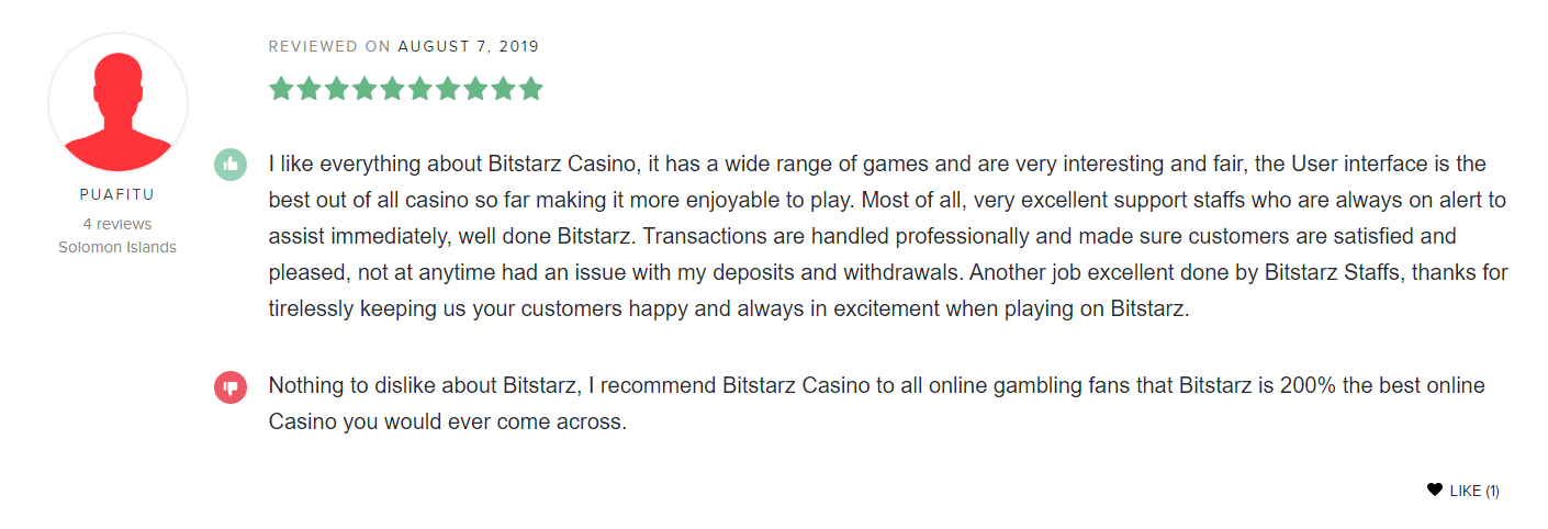 real players reviews of BitStarz 2