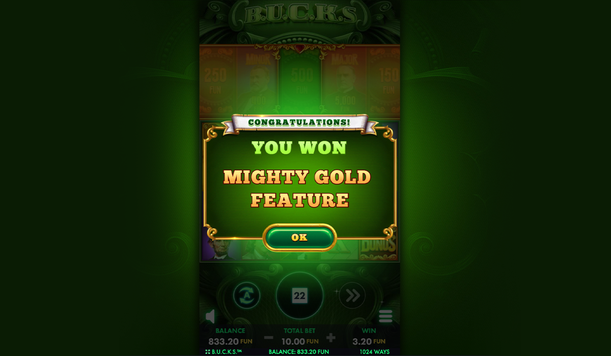 Might-Gold-features-unlock-coins-or-mystery-wins-BUCKS-slot