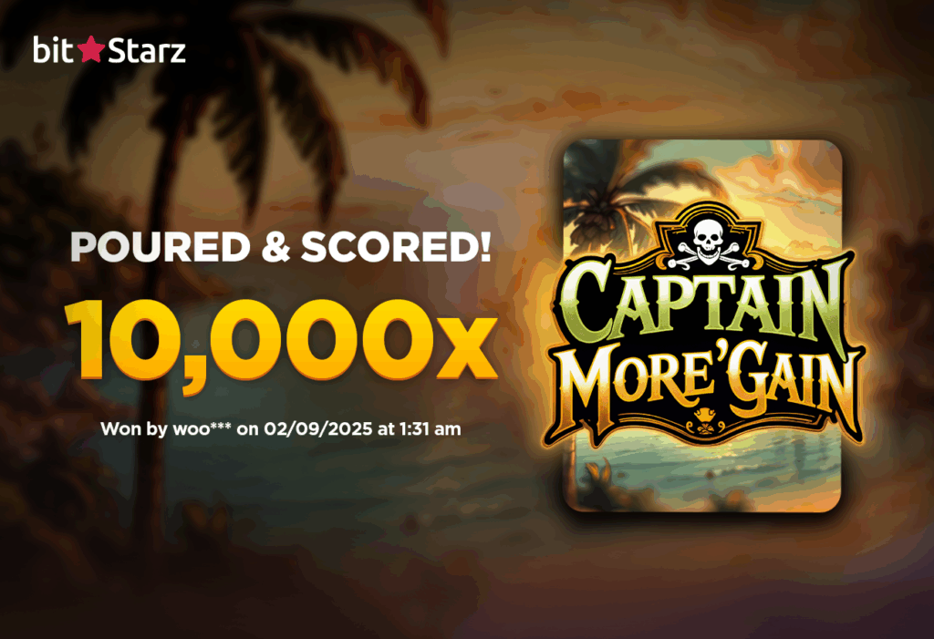 Captain More’Gain Slot Pays Out a Full 10,000x to BitStarz Player
