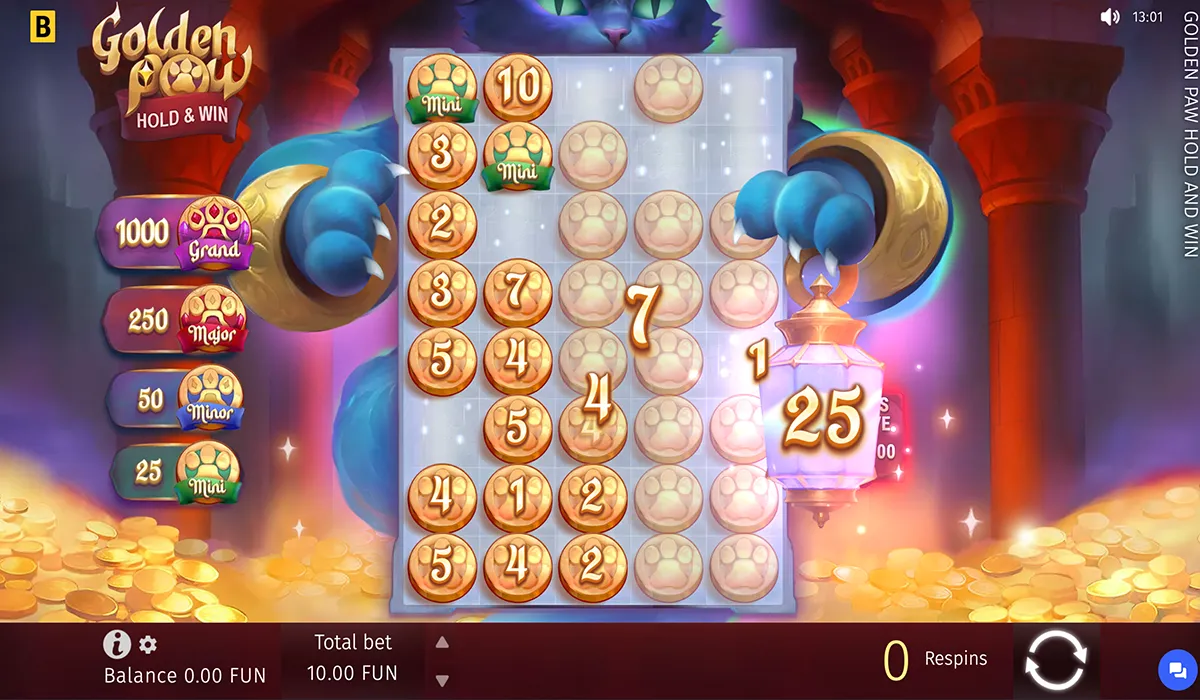 A Cat-Genie Adventure in Golden Paw Hold & Win Slot 3
